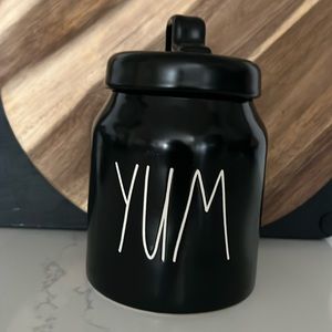 Rae Dunn YUM black canister